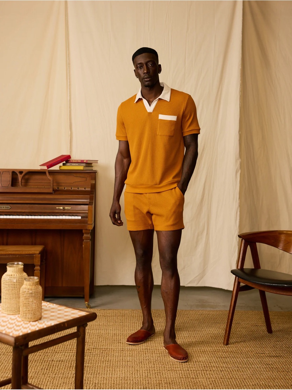 NWT Dandy Del Mar Burnt Sienna Waffle Knit Shorts